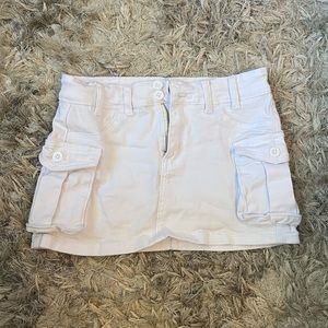 White Cargo Skirt